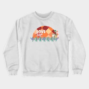 Love Flower Geometric Orange Colorful #32 Crewneck Sweatshirt